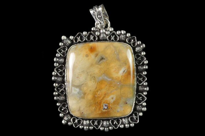 Million Year Old Fossil Coral Pendant - Indonesia #143704